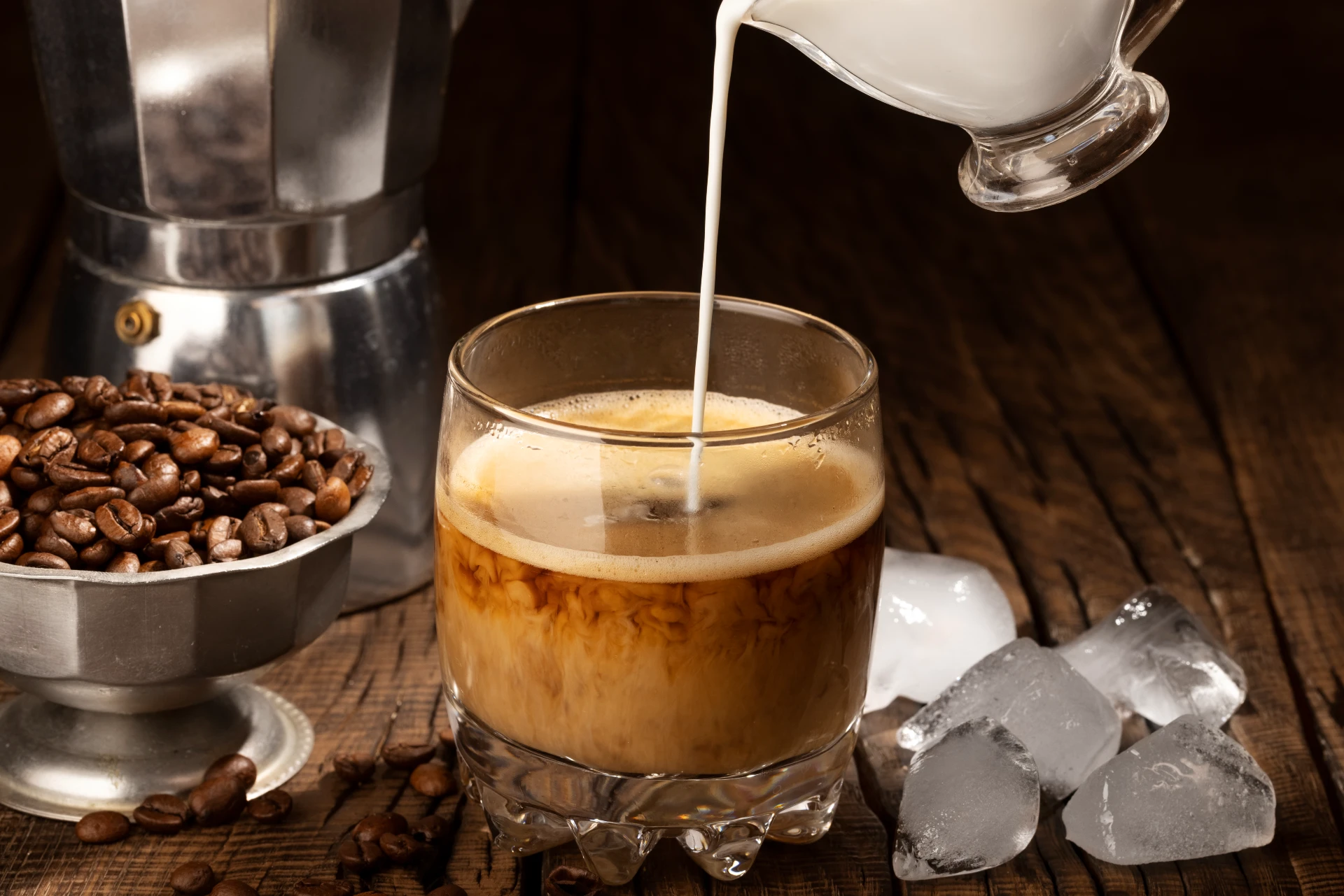 Bebida de café con hielo